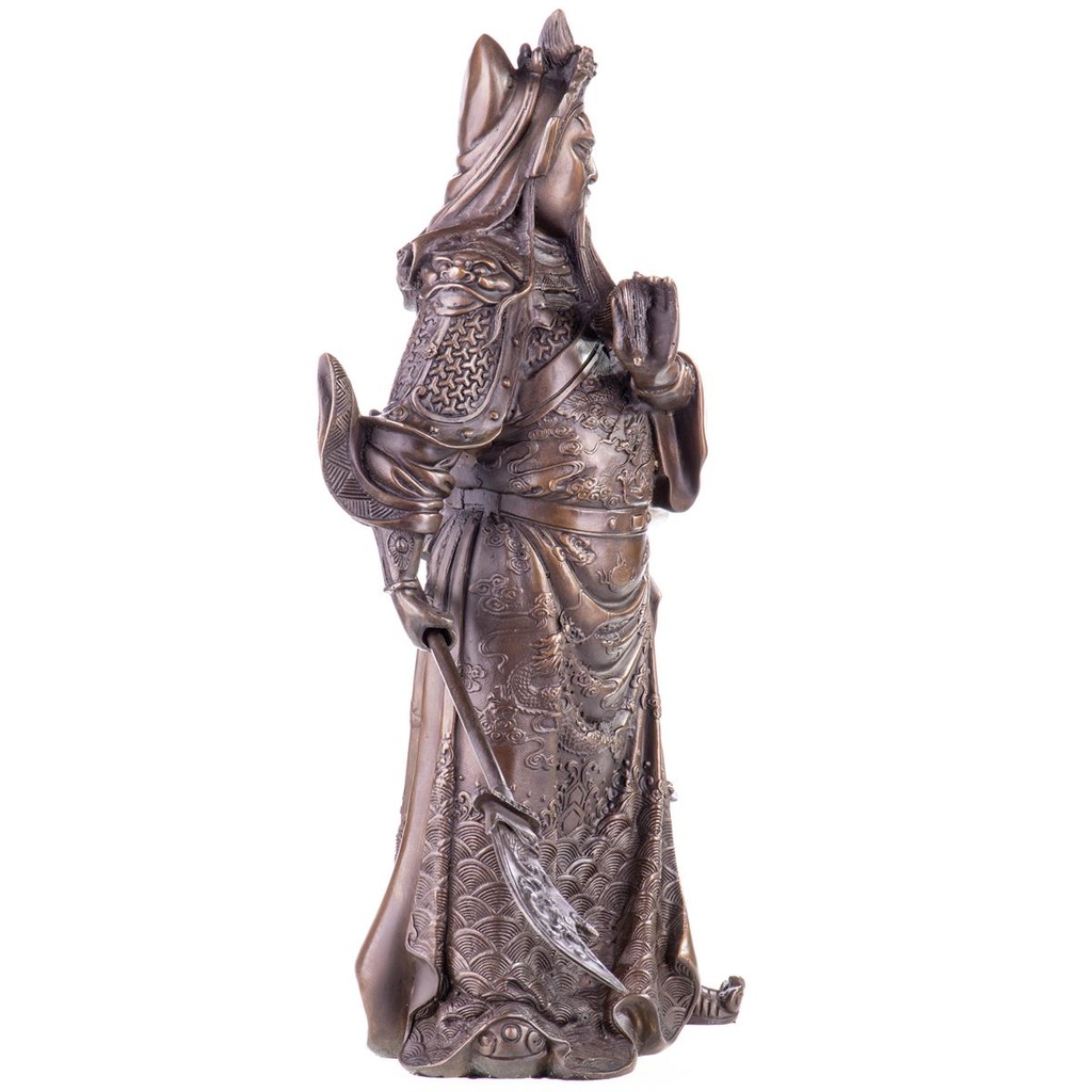 [LA-98944] Asiatica Bronzefigur Legänderer Chinesischer General Guan Yu Bild 2