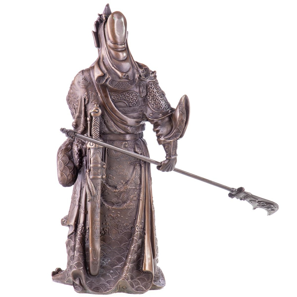 [LA-98944] Asiatica Bronzefigur Legänderer Chinesischer General Guan Yu Bild 3
