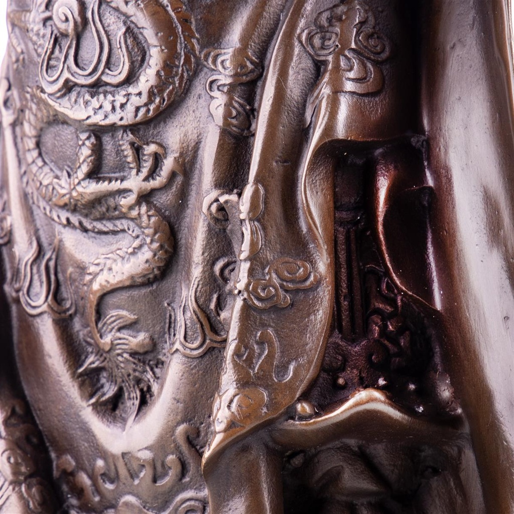 [LA-98947] Asiatica Bronzefigur Legänderer Chinesischer General Guan Yu Bild 3