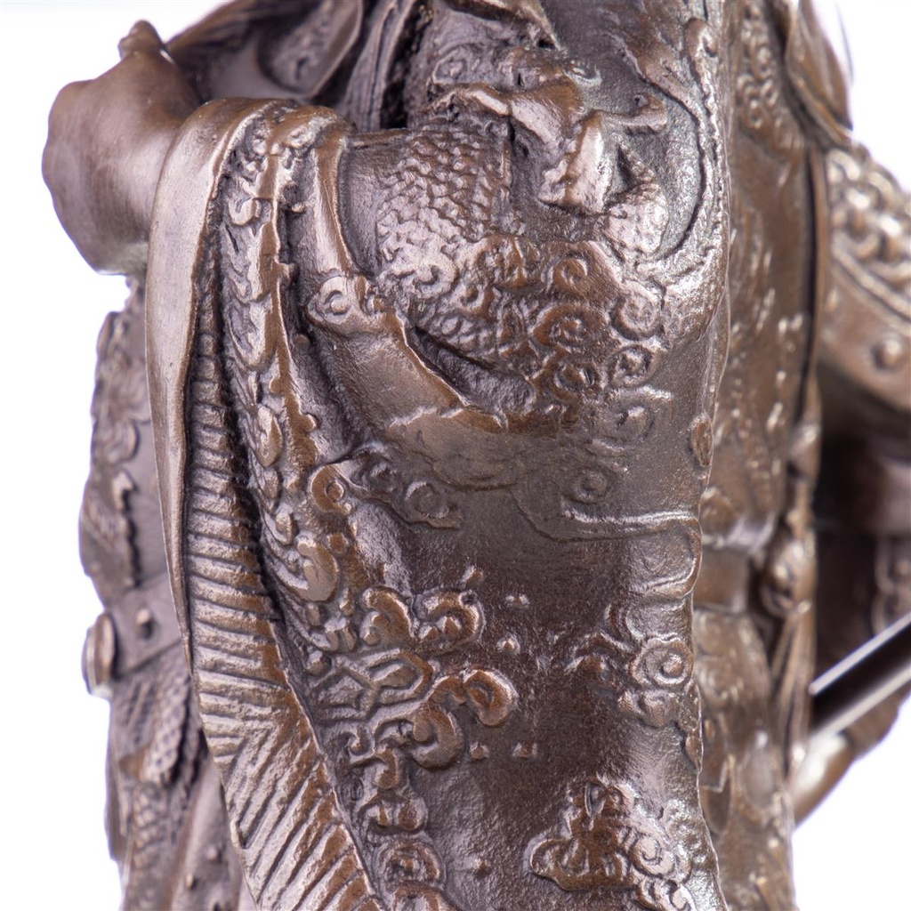 [LA-98950] Asiatica Bronzefigur Legänderer Chinesischer General Guan Yu Bild 2