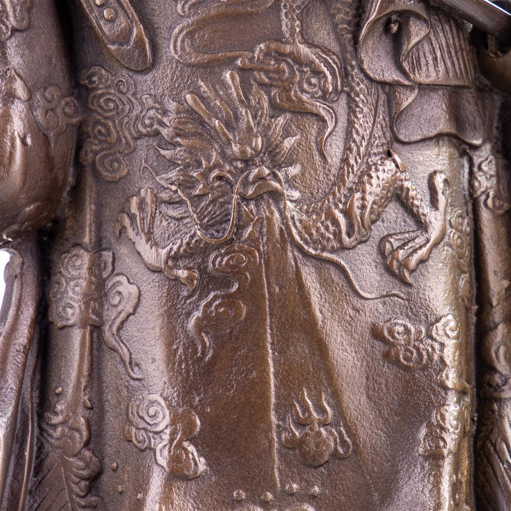 [LA-98950] Asiatica Bronzefigur Legänderer Chinesischer General Guan Yu Bild 3