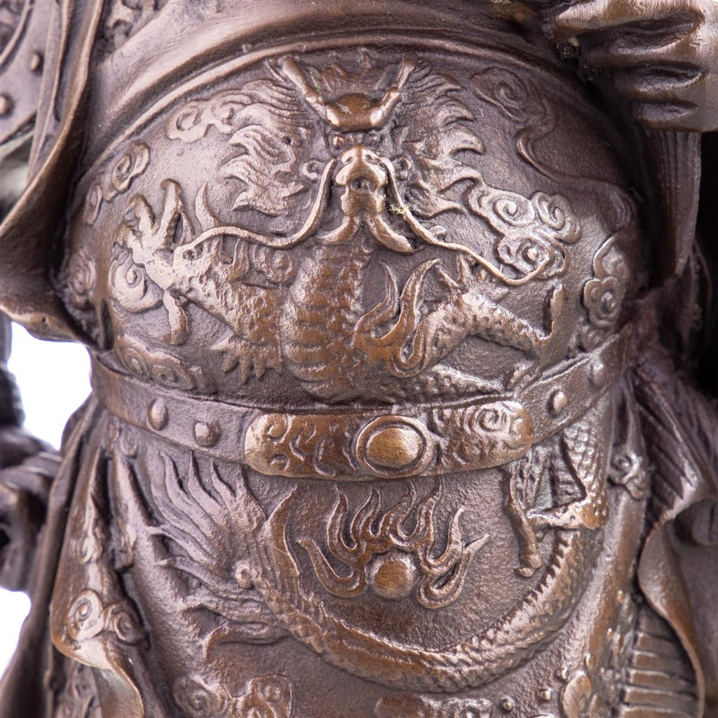 [LA-98950] Asiatica Bronzefigur Legänderer Chinesischer General Guan Yu Bild 5