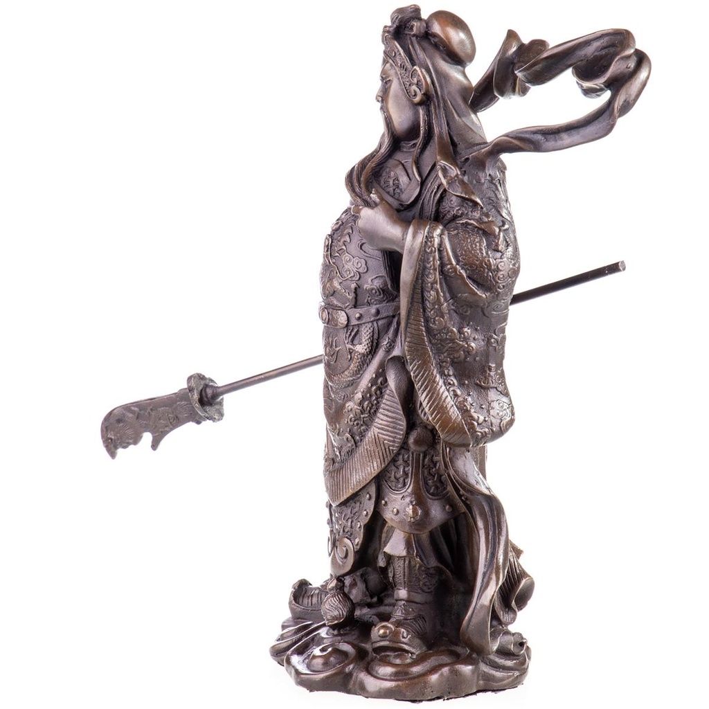 [LA-98950] Asiatica Bronzefigur Legänderer Chinesischer General Guan Yu Bild 6