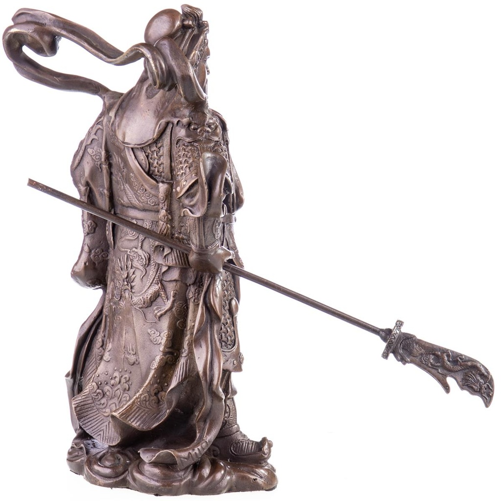[LA-98950] Asiatica Bronzefigur Legänderer Chinesischer General Guan Yu Bild 8