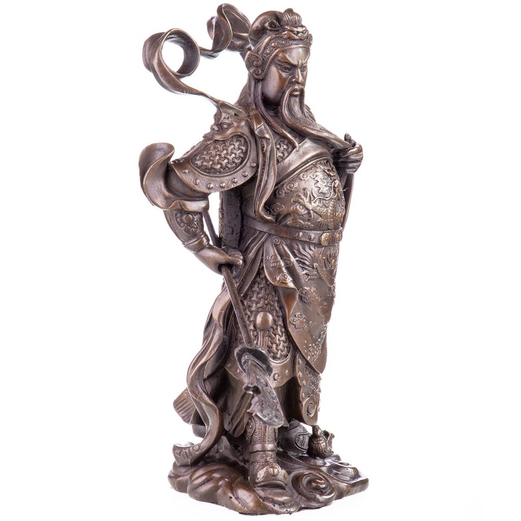 [LA-98950] Asiatica Bronzefigur Legänderer Chinesischer General Guan Yu Bild 9