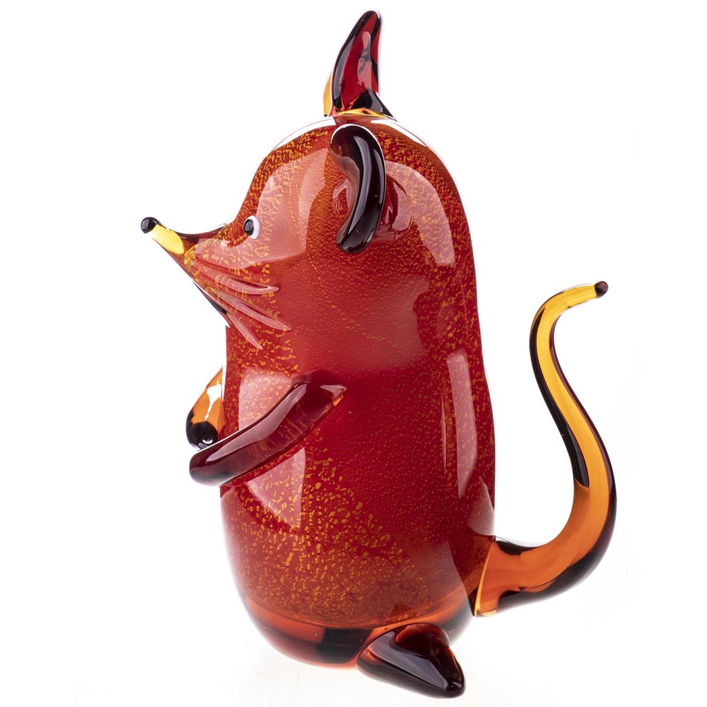 [LA-98976] Skulptur Figur Maus Glas Murano-Stil Bild 3