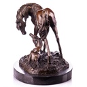 [LA-99067] Bronzeskulptur Bronzefigur Pferd mit Pfohlen Bild 2
