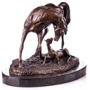 [LA-99067] Bronzeskulptur Bronzefigur Pferd mit Pfohlen Bild 3