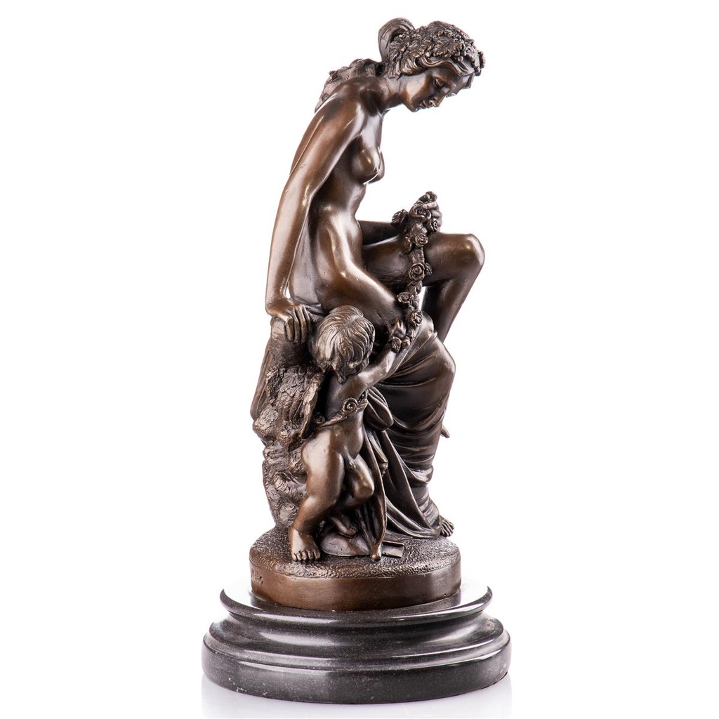 [LA-99070] Bronzeskulptur Bronzefigur Venus und Amor Bild 2