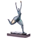 [LA-99073] Moderne Bronzefigur abstrakte Frau mit grüner Patina Bild 2