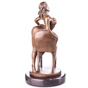 [LA-99090] Erotische Bronzefigur Frau auf Stuhl Bild 2