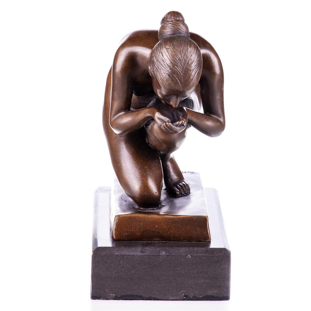 [LA-99108] Bronzeskulptur Bronzefigur Weiblicher Akt Die Trinkende Bild 3
