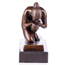 [LA-99108] Bronzeskulptur Bronzefigur Weiblicher Akt Die Trinkende Bild 3