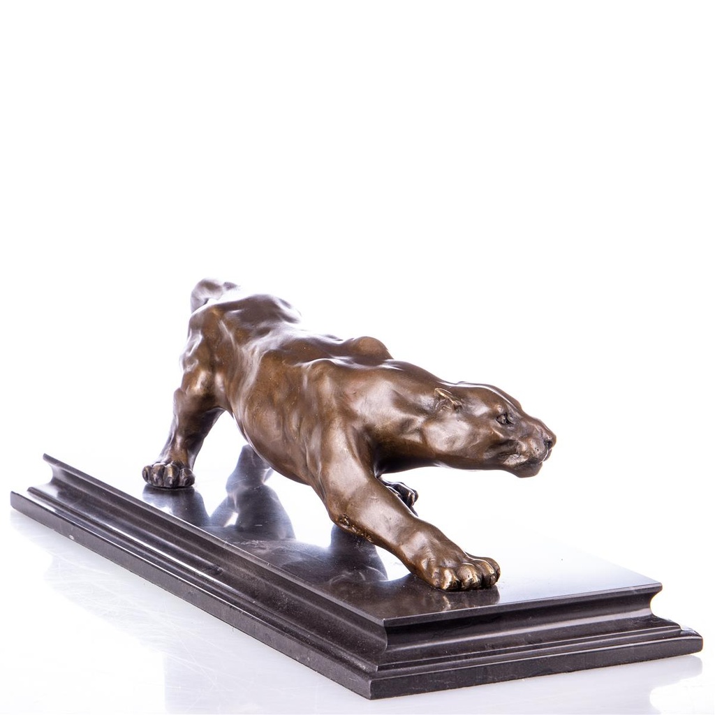 [LA-99110] Bronzeskulptur Bronzefigur Panther Bild 3