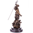 [LA-99112] Mythologische Bronzefigur des Römischen Gottes Neptun mit Dreizack Bild 3