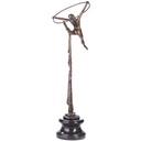 [LA-99138] Bronzeskulptur Bronzefigur Turnerin mit Ring und Tuch Bild 2