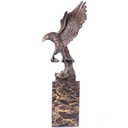 [LA-99139] Bronzeskulptur Bronzefigur Adler mit Fisch Bild 3