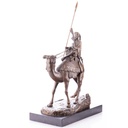 [LA-99161] Bronzeskulptur Bronzefigur Araber auf Kamel mit Speer Bild 3