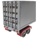 [LA-99276] Blechmodell Blechauto Nutzfahrzeug Container LKW Blau Rot Grau Bild 4