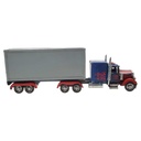 [LA-99276] Blechmodell Blechauto Nutzfahrzeug Container LKW Blau Rot Grau Bild 5