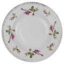 Suppenteller 22,5 cm Chodziez Moosrose Goldrand gebraucht - akzeptabel
