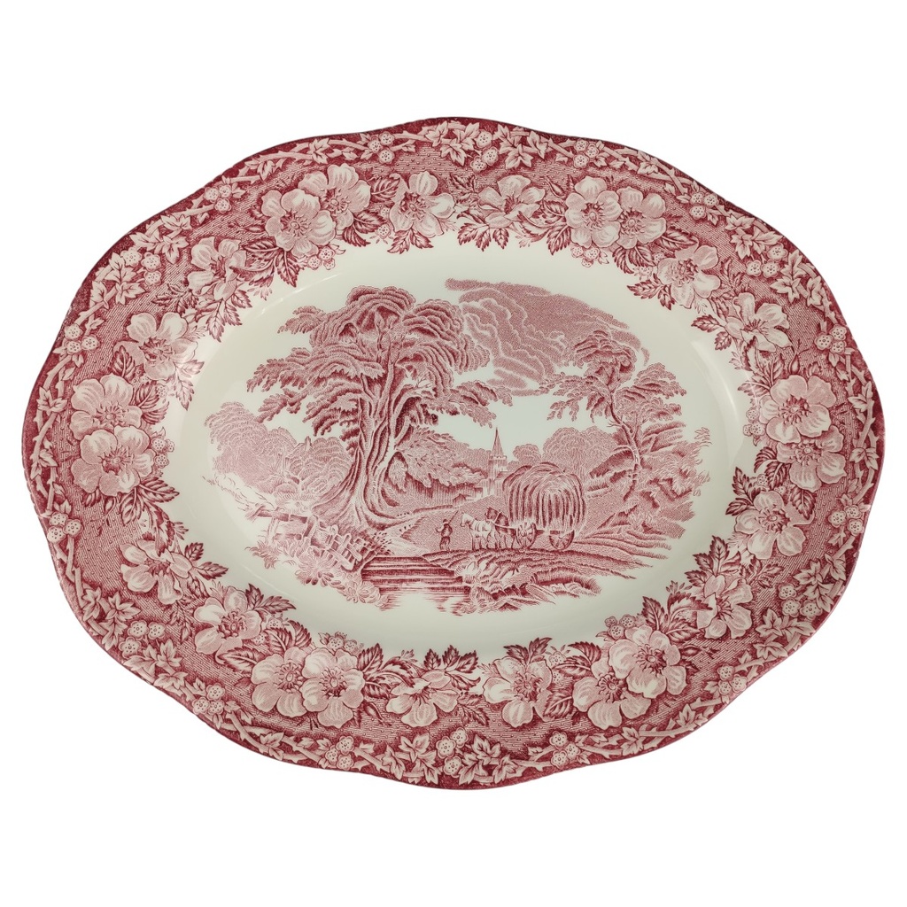 [1818293-1] Servierplatte groß 35x28 cm Unicorn Woodland Rot