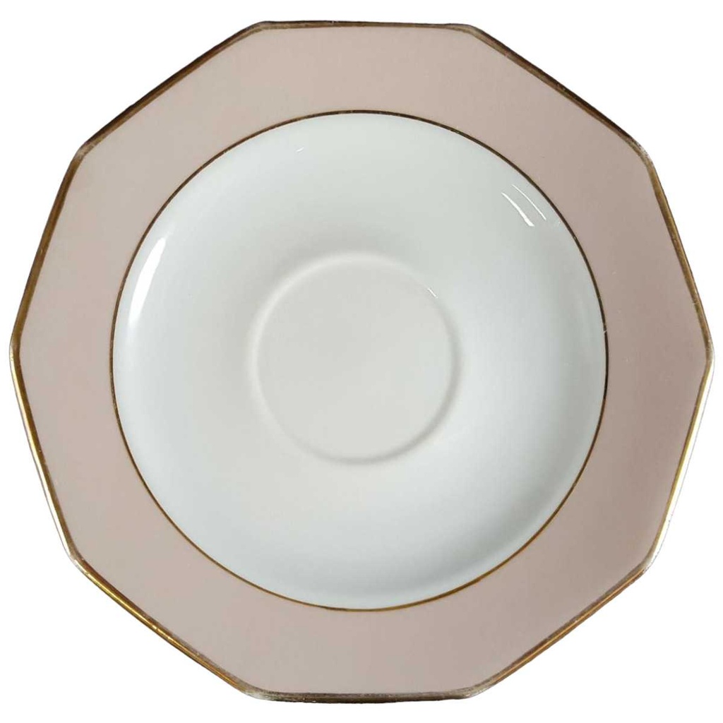 [45811383001] Untertasse für Kaffee 15,3 cm Winterling Kirchenlamitz La Belle Roseband Rosa