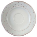 Untertasse für Kaffee 15,2 cm Marienbad Ingres Weiss Rote Rauten