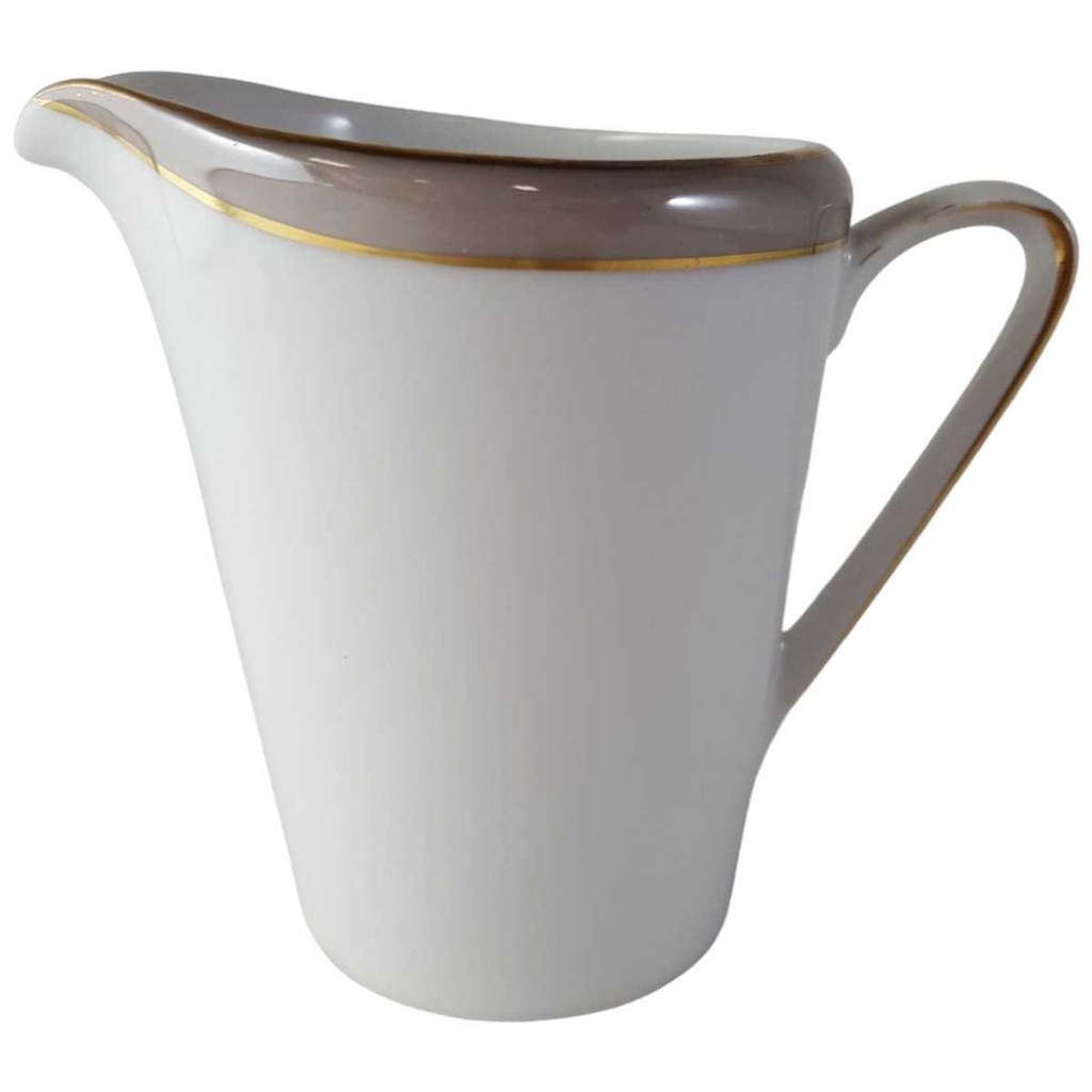 [45813579002] Milchkännchen Goldrand Hertel Jacob Rehau grau