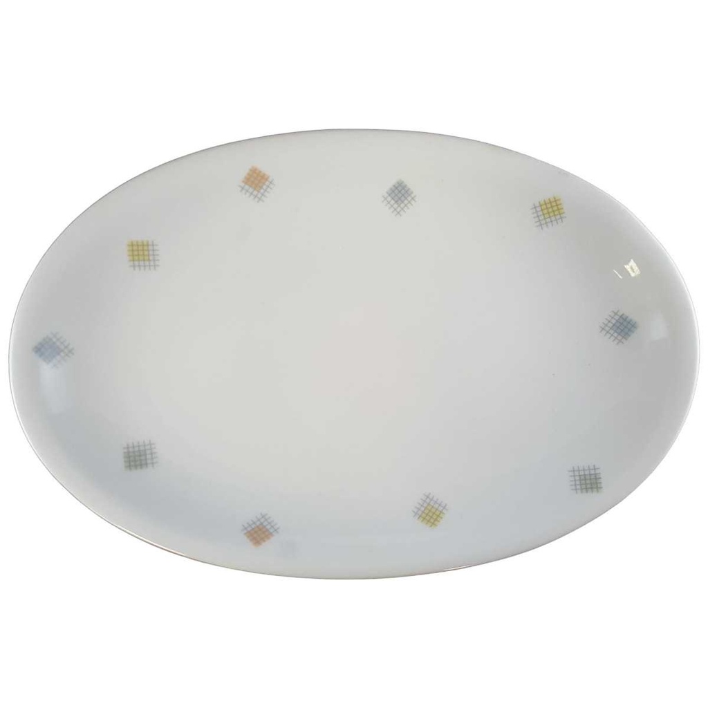 [458136071] Servierplatte Speiseplatte Fleischplatte Steakplatte 31x21,2 cm Seltmann Weiden Liane Rautendekor 23559