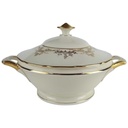 Ragoutterrine Servierschüssel Golddekor 1,5 L Tielsch Altwasser elfenbein 7930 Beige