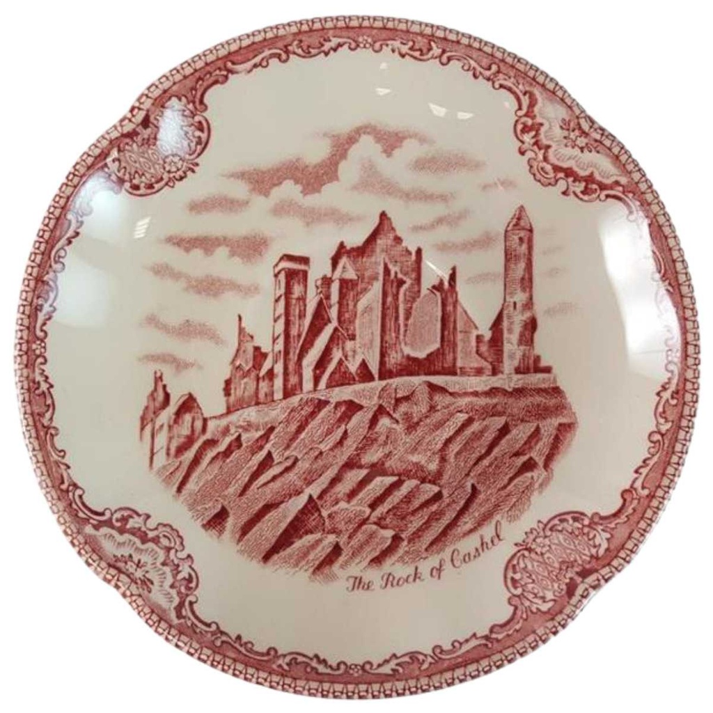 [458149661] Untertasse für Suppe 15,5 cm Johnson Bros Old Britain Castles Rot