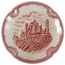 Untertasse für Suppe 15,5 cm Johnson Bros Old Britain Castles Rot
