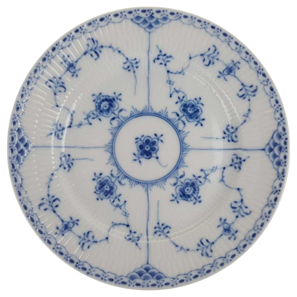 [458168414-1] Kuchenteller Dessertteller 19 cm Royal Copenhagen Musselmalet Halbspitze