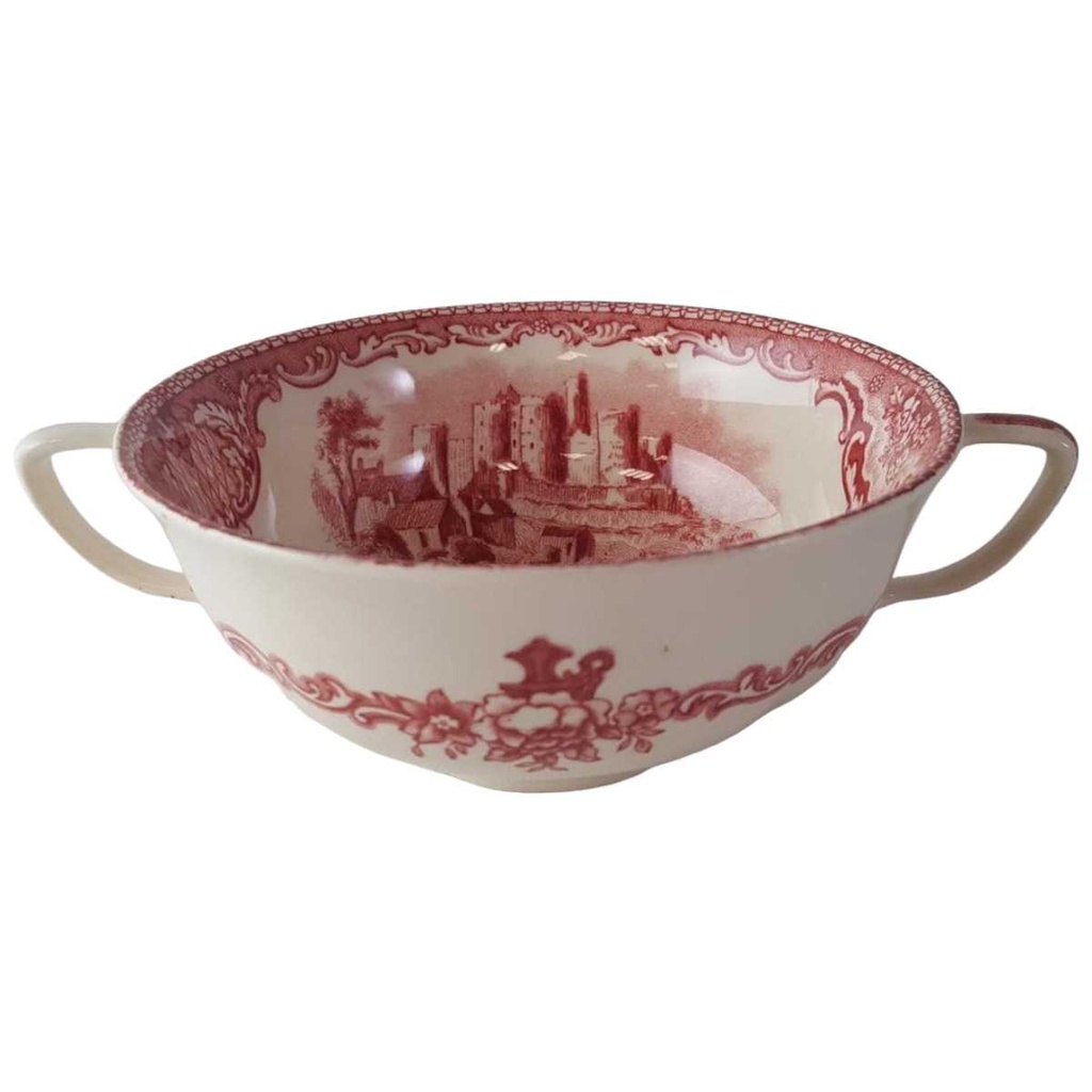 [458168637-1] Suppentasse mit Innendekor Johnson Bros Old Britain Castles Rot