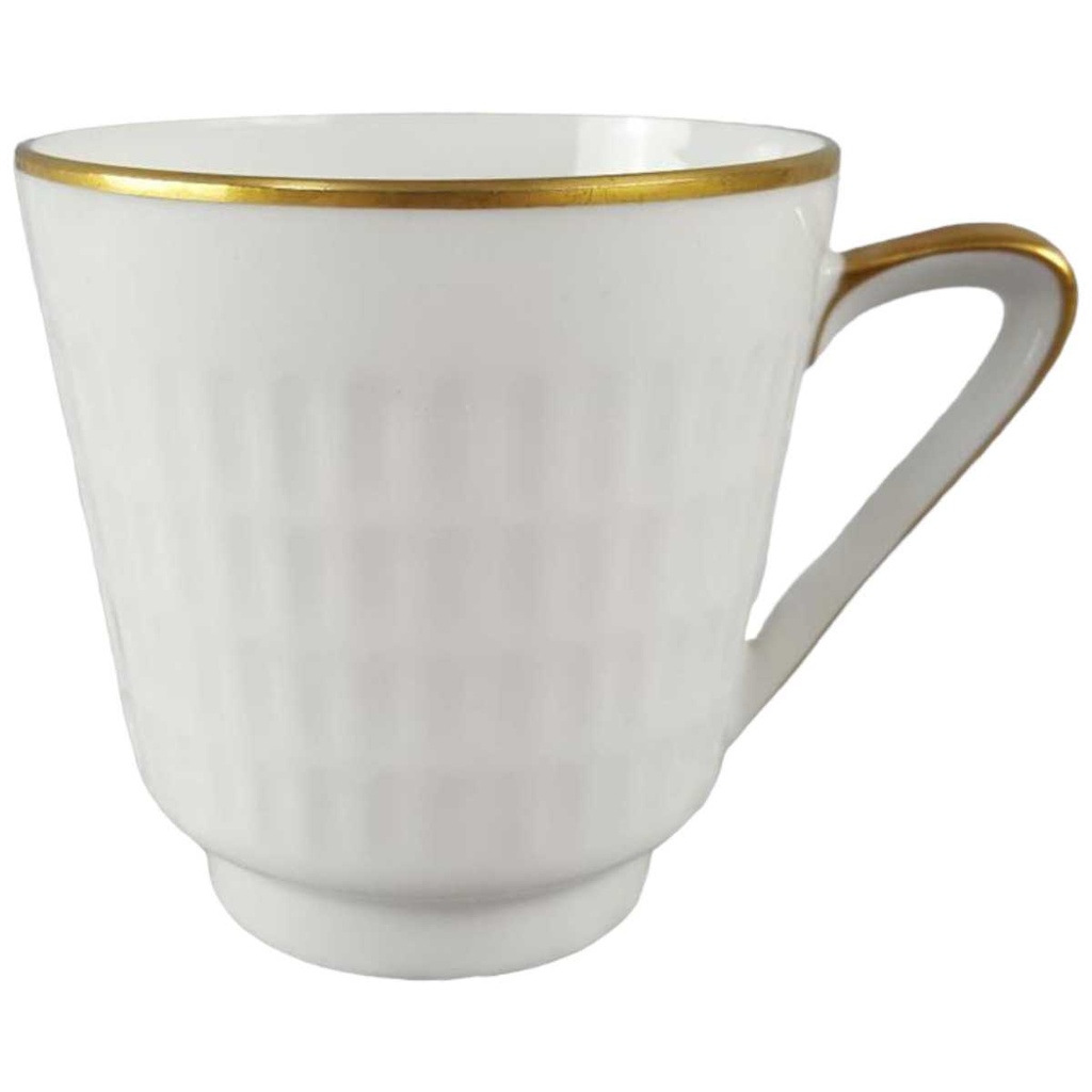 [458175121] Kaffeetasse Tasse Goldrand Zeh Scherzer Rillenrelief 1750