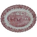 Servierplatte Fleischplatte 29x22,5 cm Myott Country Life Rot