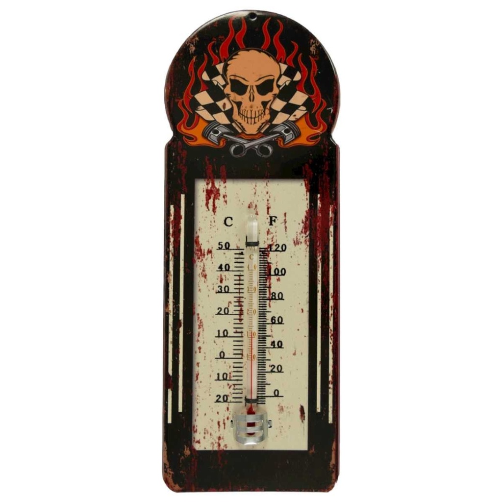 [LA-40089] Eisen Thermometer Antik-Stil H 29x10 cm