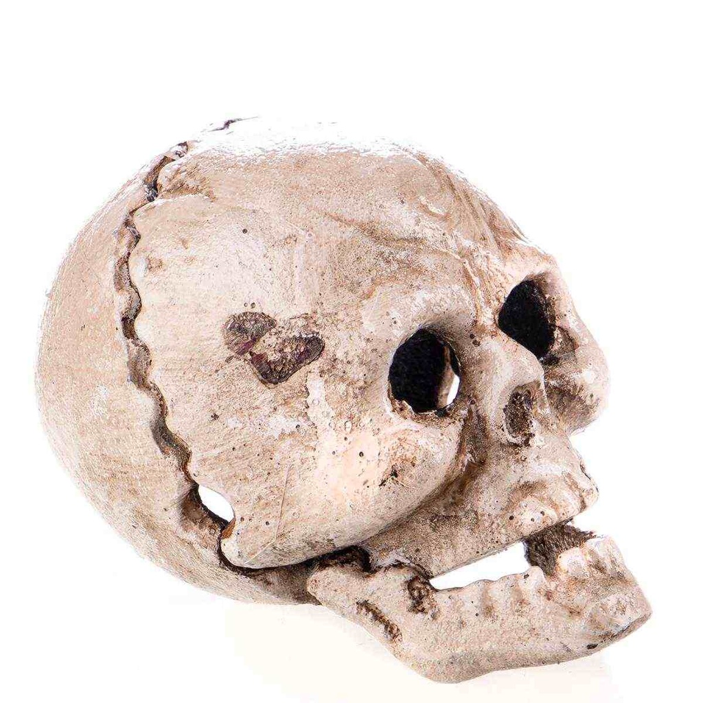 [LA-96870] Flaschenöffner Totenkopf Altweiß Gusseisen