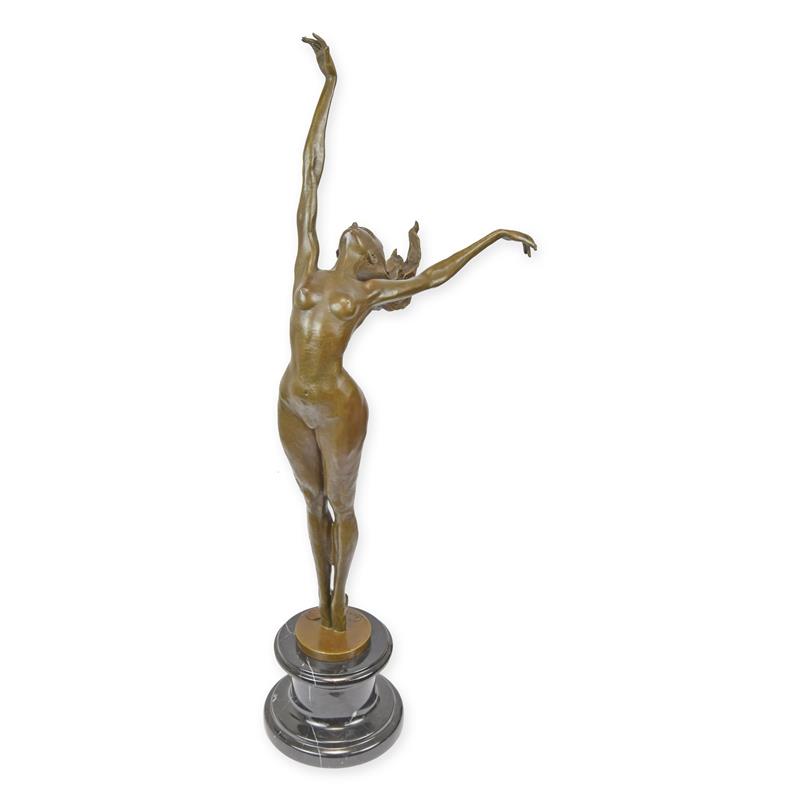Bronzeskulptur Bronzefigur Akt Tänzerin