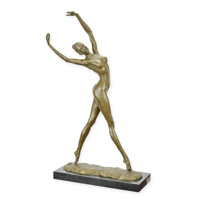 Bronzeskulptur Bronzefigur Akt Tänzerin