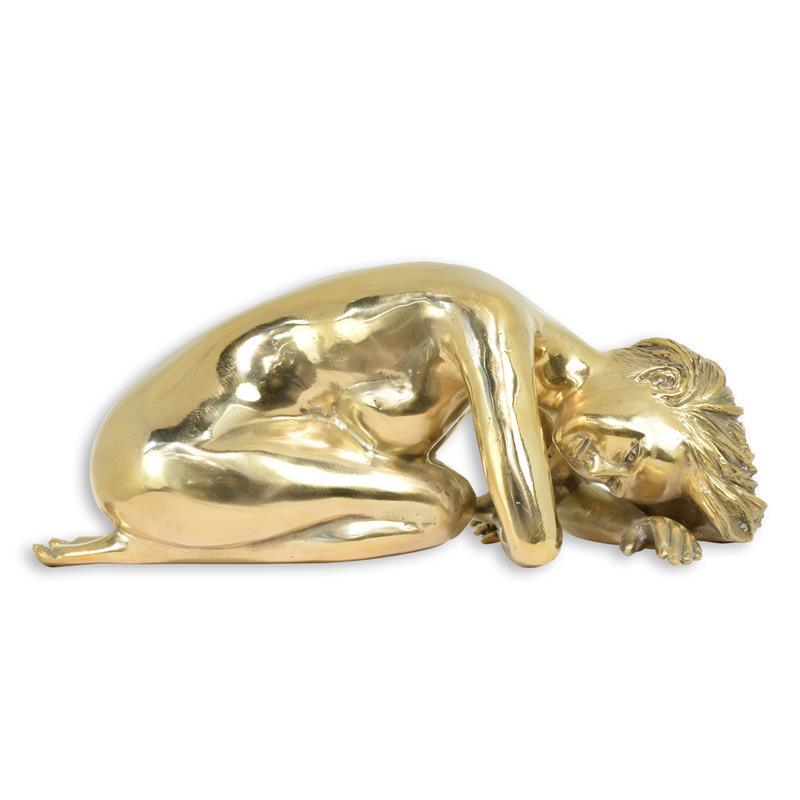 [LA-1781139] Bronzeskulptur Bronzefigur Liegender weiblicher Akt