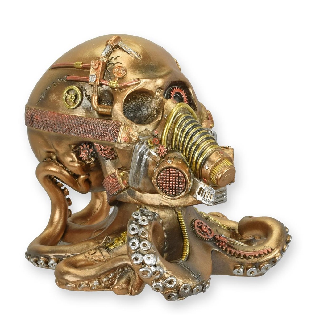 Figur Harz Steampunk Oktopus Schädel