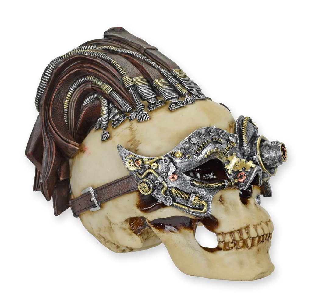 Skulptur Harz Steampunk Schädel Venezianische Maske