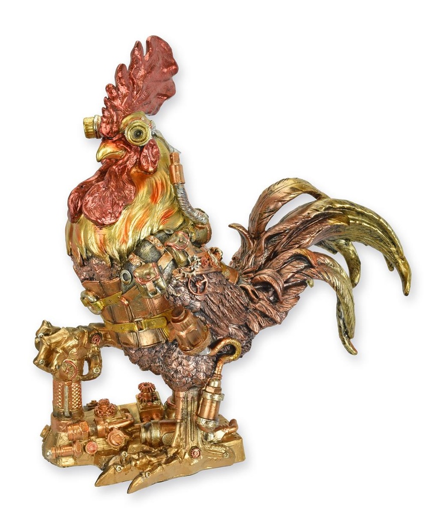 Figur Harz Steampunk Hahn
