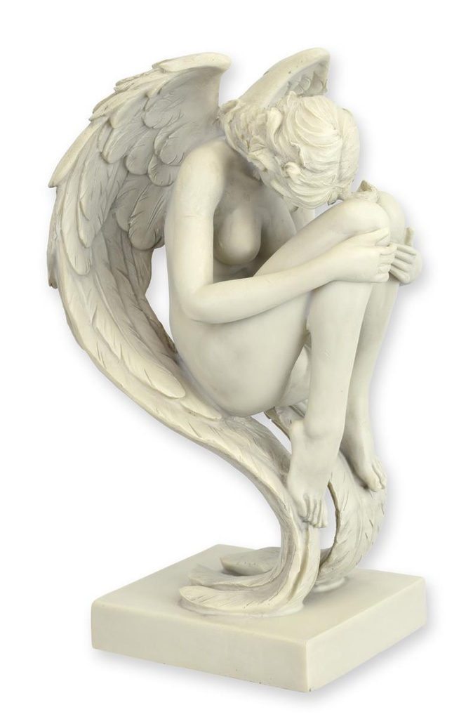 [LA-1785040] Figur Harz Liegender Engel