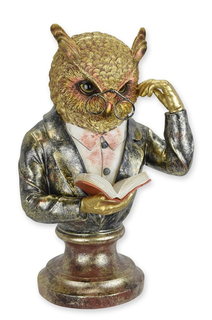 Figur Skulptur Büste Harz Weise Eule