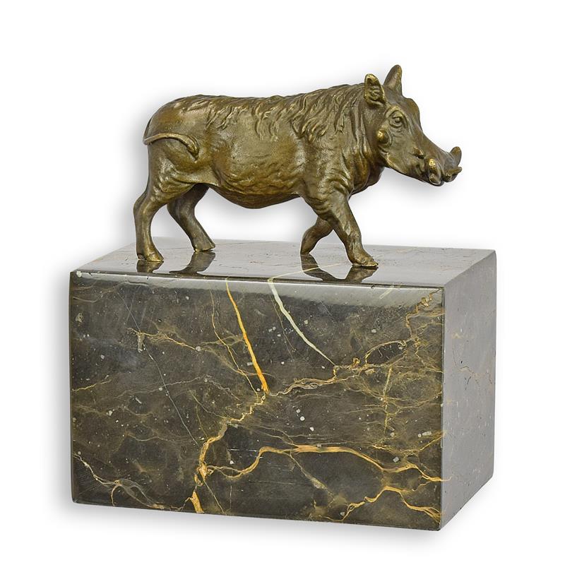 Bronzeskulptur Bronzefigur Warzenschwein