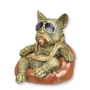 vianmo Figur Harz Sonnenbadende Bulldogge