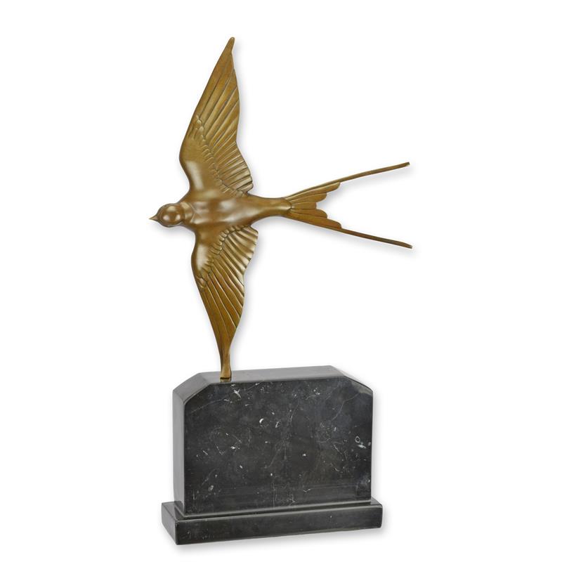 [LA-1816918] Bronzeskulptur Bronzefigur Schwalbe im Flug